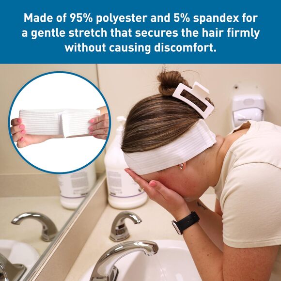9747 Disposable Medical & Spa Headbands - 200 Count, Easy Closure main image 4